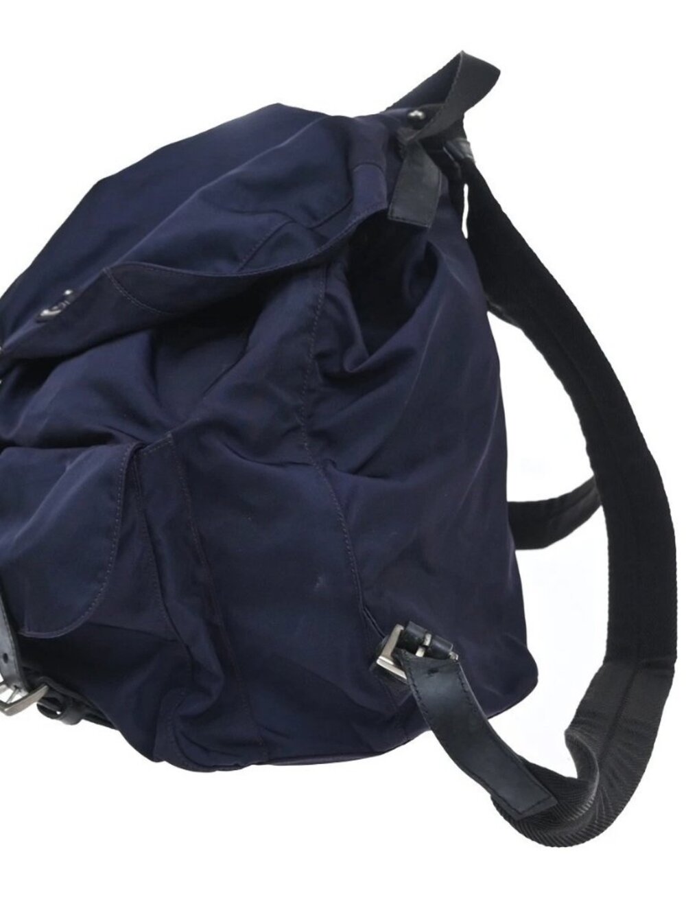 PRADA MILANO Logo Tessuto Drawstring Backpack Nylon Leather PE SHW Italy 35CB021 - Picture 2 of 15